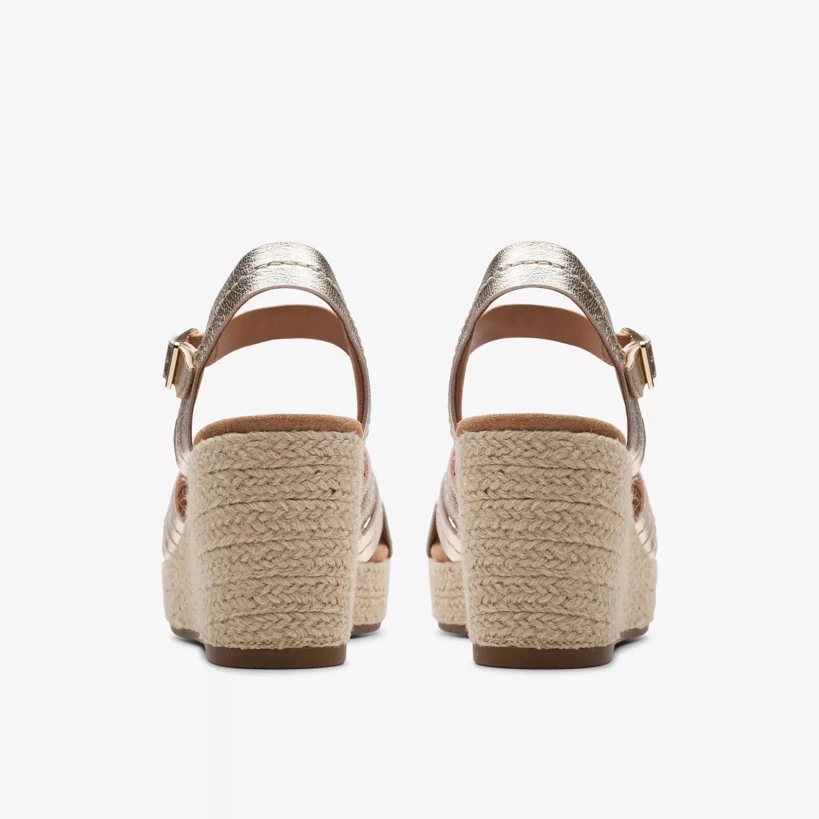 Clarks Women's Sabina Strap Champagne Leather 26181463