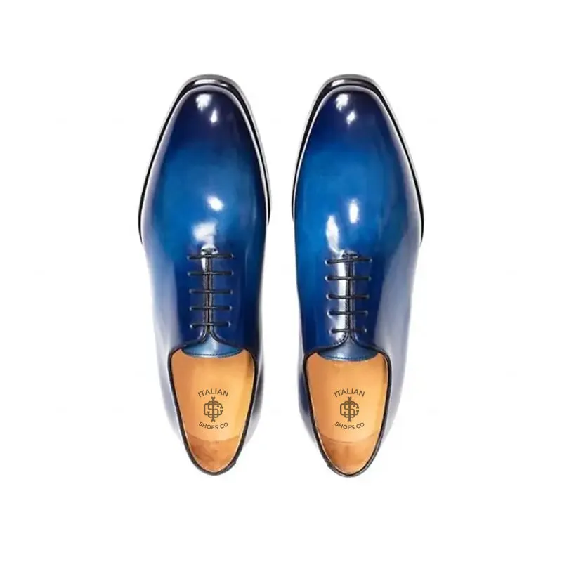Classic Plain Solid Shiny Leather Oxford Shoes