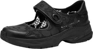Coach Women's Lace Mary Jane Sneaker, Charcoal/Black, 8