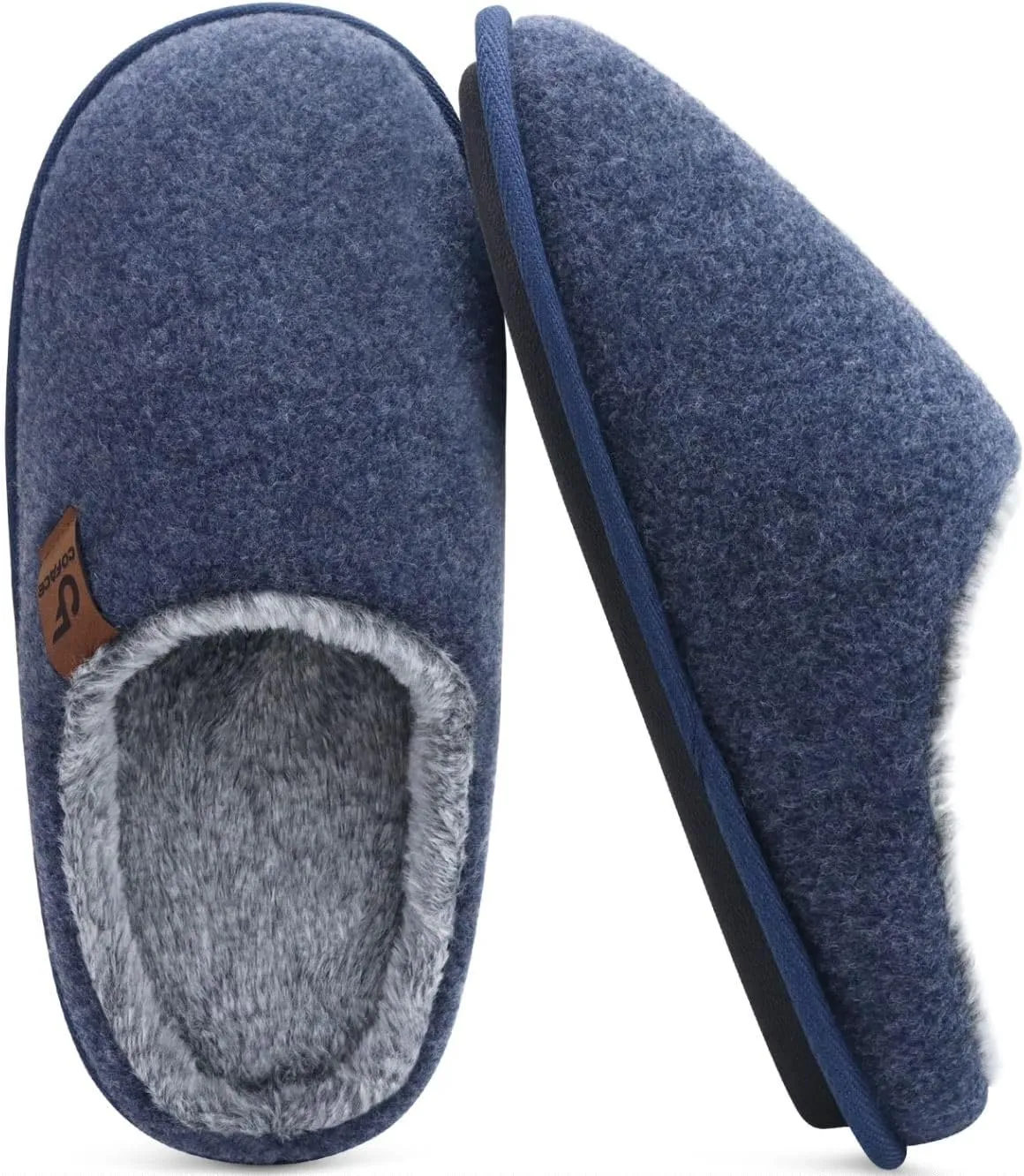 COFACE Unisex Mens Womens Cozy Memory Foam Scuff Slippers Casual Slip On Warm House Shoes Indoor/Outdoor Sandal Slippers With Arch Support Rubber Sole Size 4-15