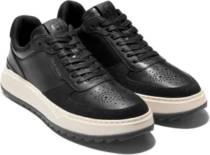 Cole Haan Men's Grandpro Crossover Golf Sneaker, Black/Ivory, 10.5 Wide