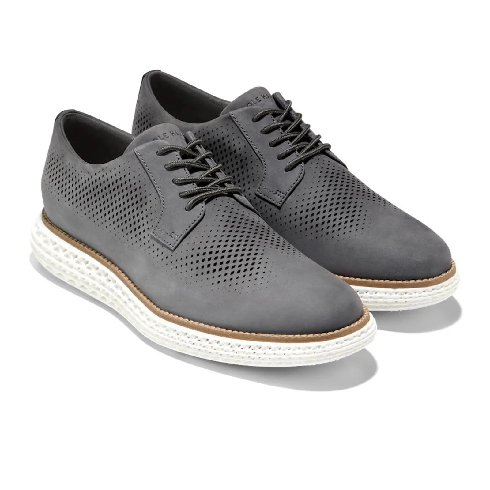 Cole Haan OriginalGrand 2.0 Laser Oxford (Men) - Magnet Nubuck/Optic White