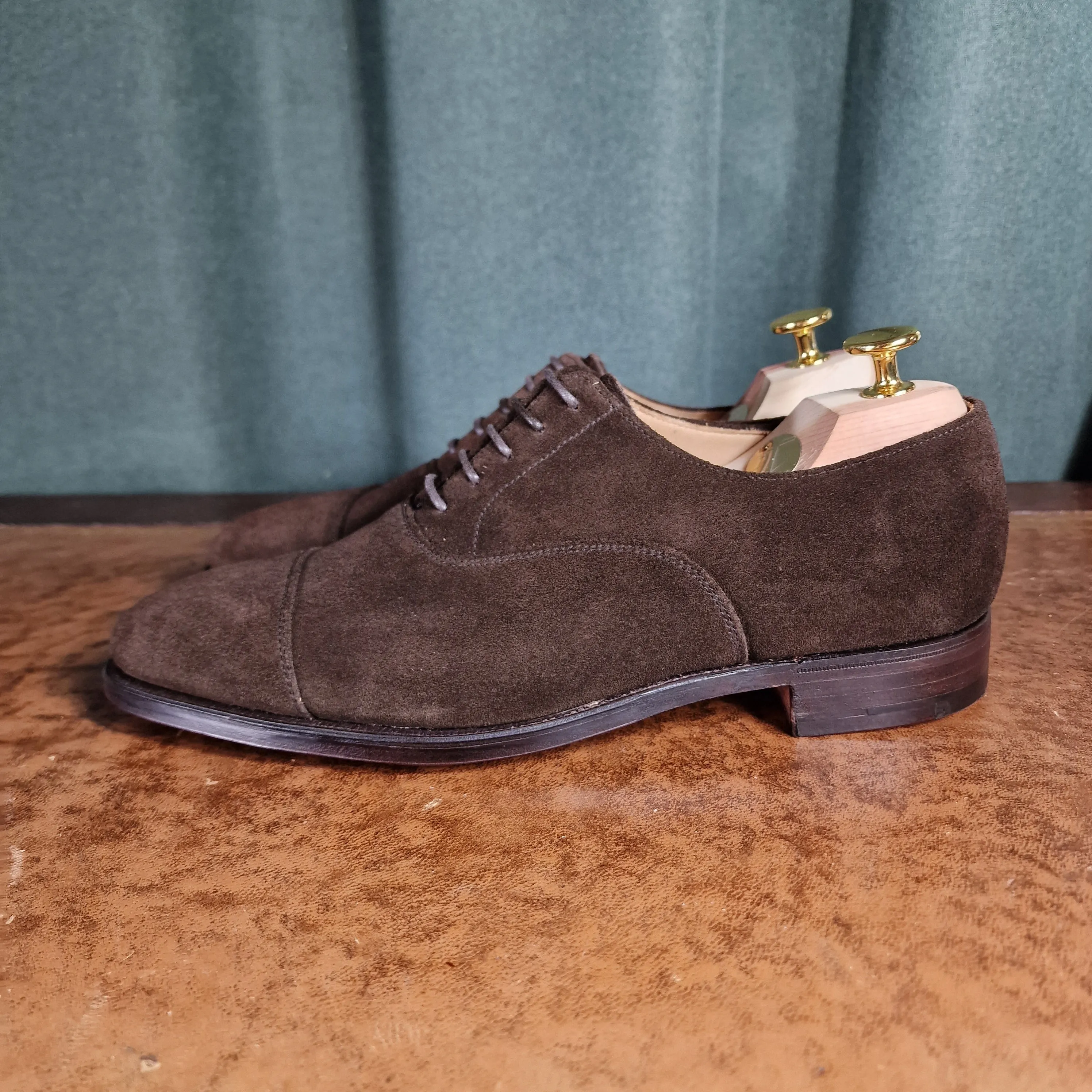 Connaught Dark Brown Suede (6E) Crockett & Jones