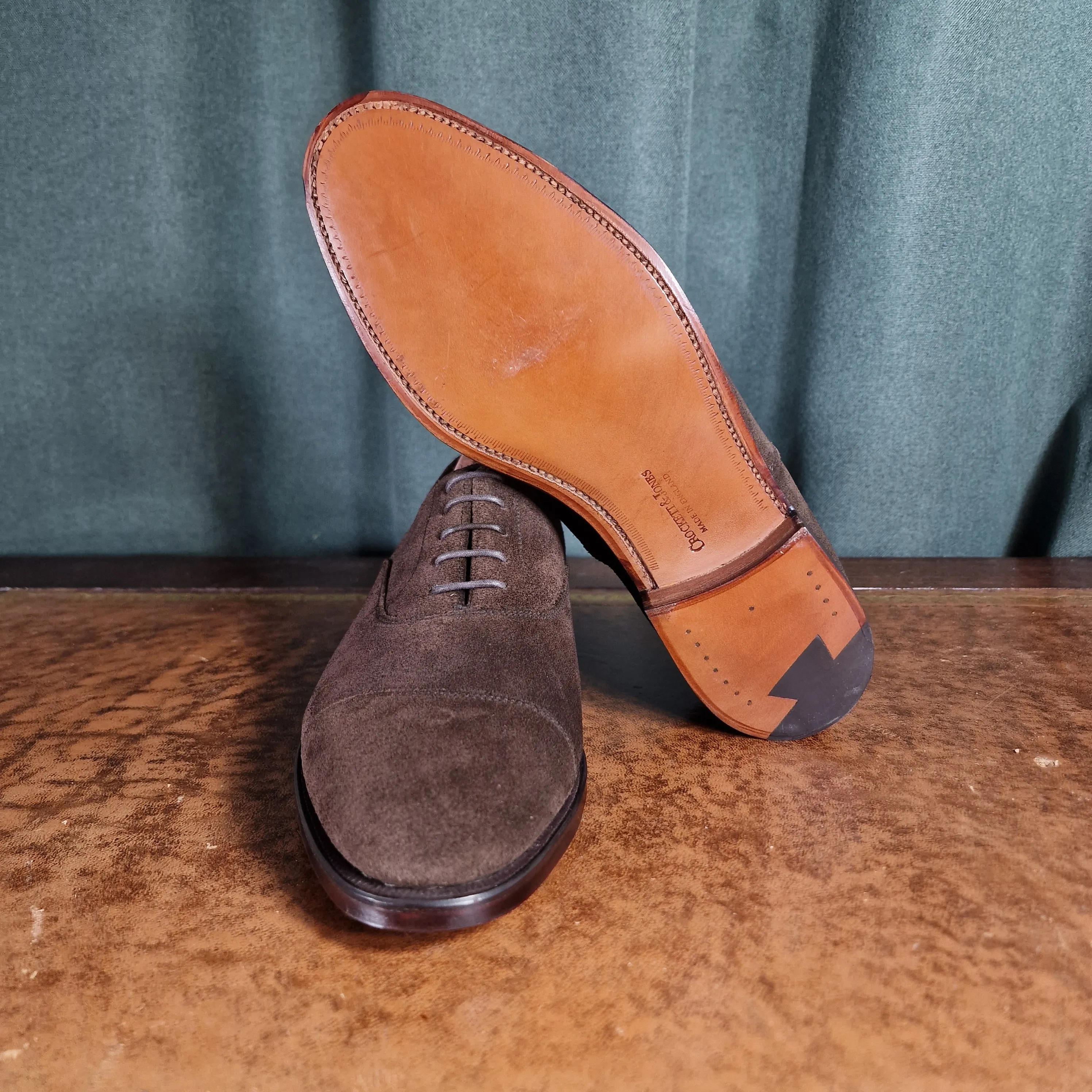 Connaught Dark Brown Suede (6E) Crockett & Jones