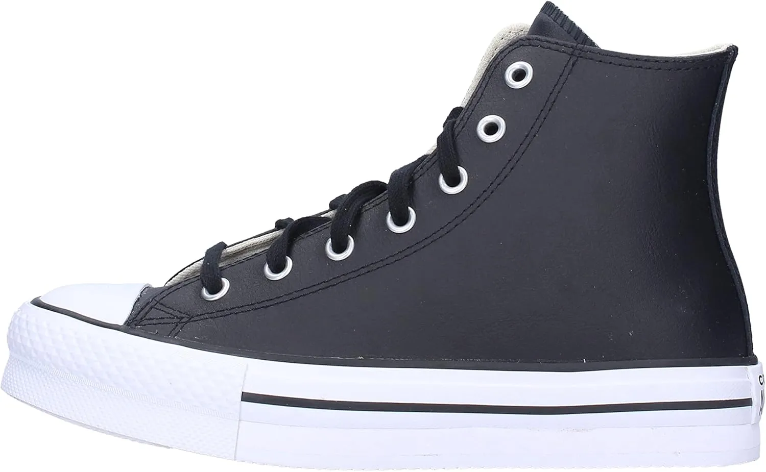 Converse A02485C Undefined's CTAS Eva Lift Hi Sneaker Trainers (Black White, US 4)