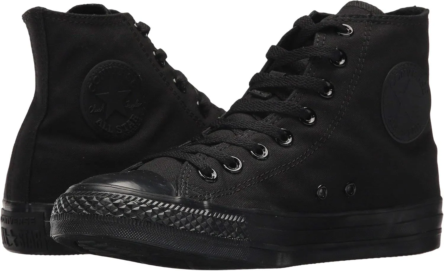 Converse Chuck Taylor All Star High Top Sneaker, Black (Monochrome), Size 7
