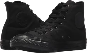 Converse Chuck Taylor All Star High Top Sneaker, Black (Monochrome), Size 7