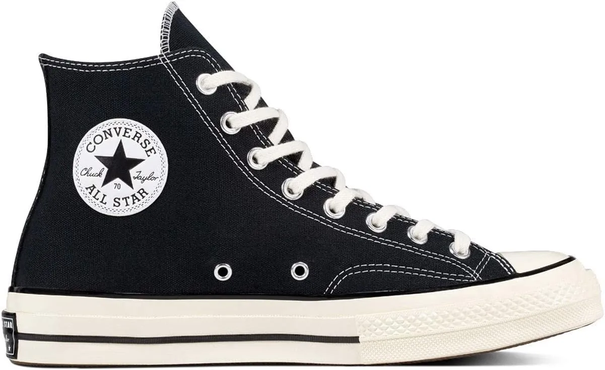 Converse Men's Chuck Taylor 70 Hi Top, Black/Black/Egret, Size 5.5