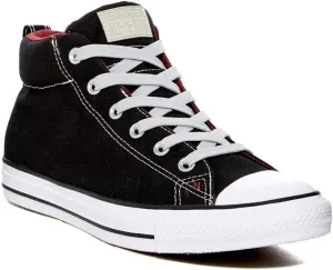 Converse Men's Chuck Taylor Street Mid Sneaker Shoes (11, Black/Oyster Gray)