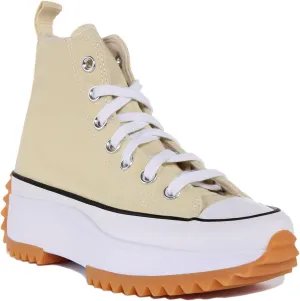 Converse Run Star HI Unisex Sneaker, Grey Lemon/White, Size 6M/7.5W