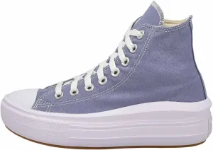 Converse Unisex Chuck Taylor All Star Move Hi Top Canvas Sneaker - Lace up Closure Style - Dark Blue 10