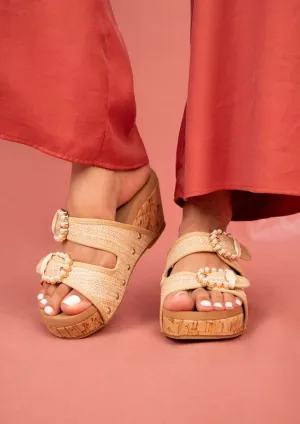 Cork Wedge Sandal