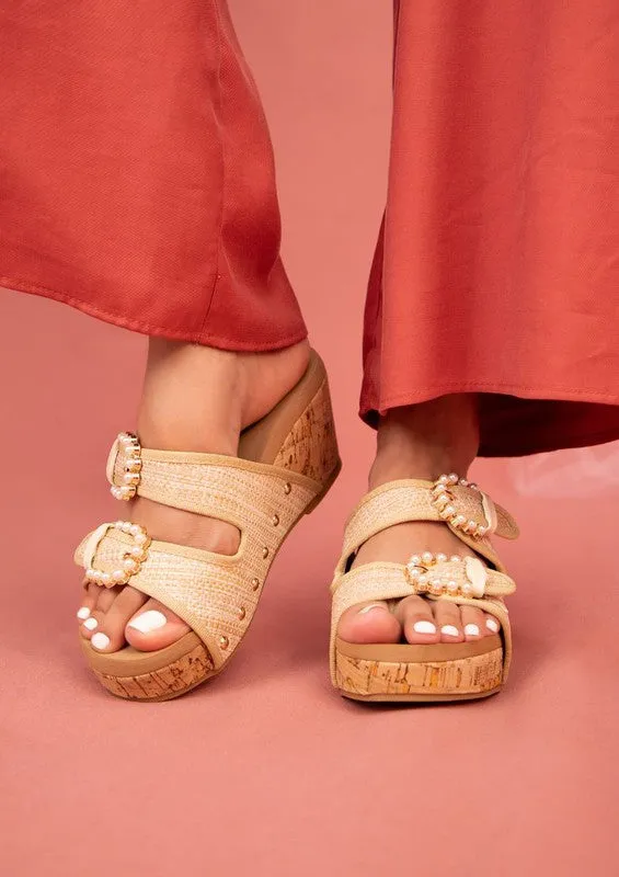 Cork Wedge Sandal