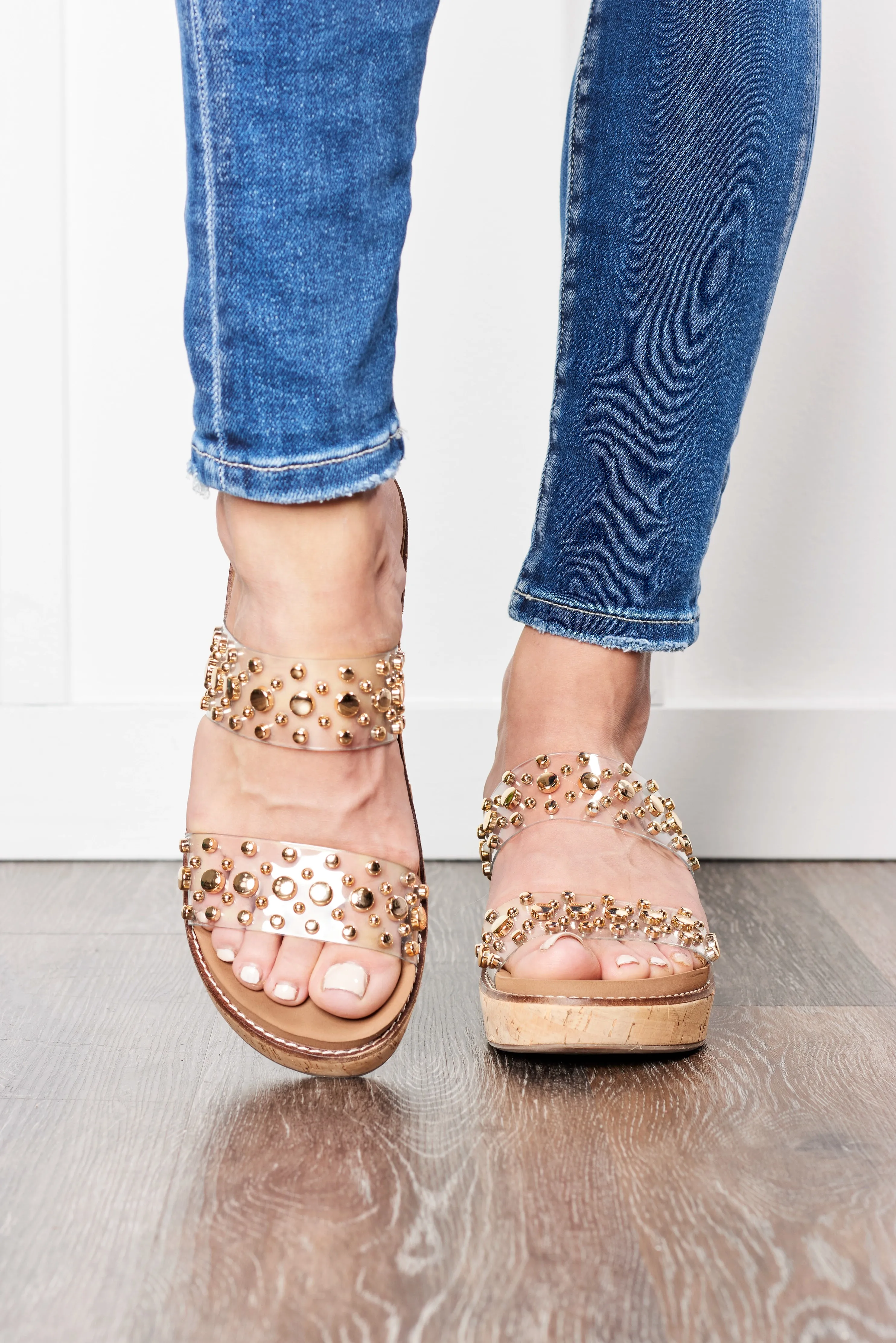 Corky's Bad Habit Women's Studded Strap Wedge Sandal