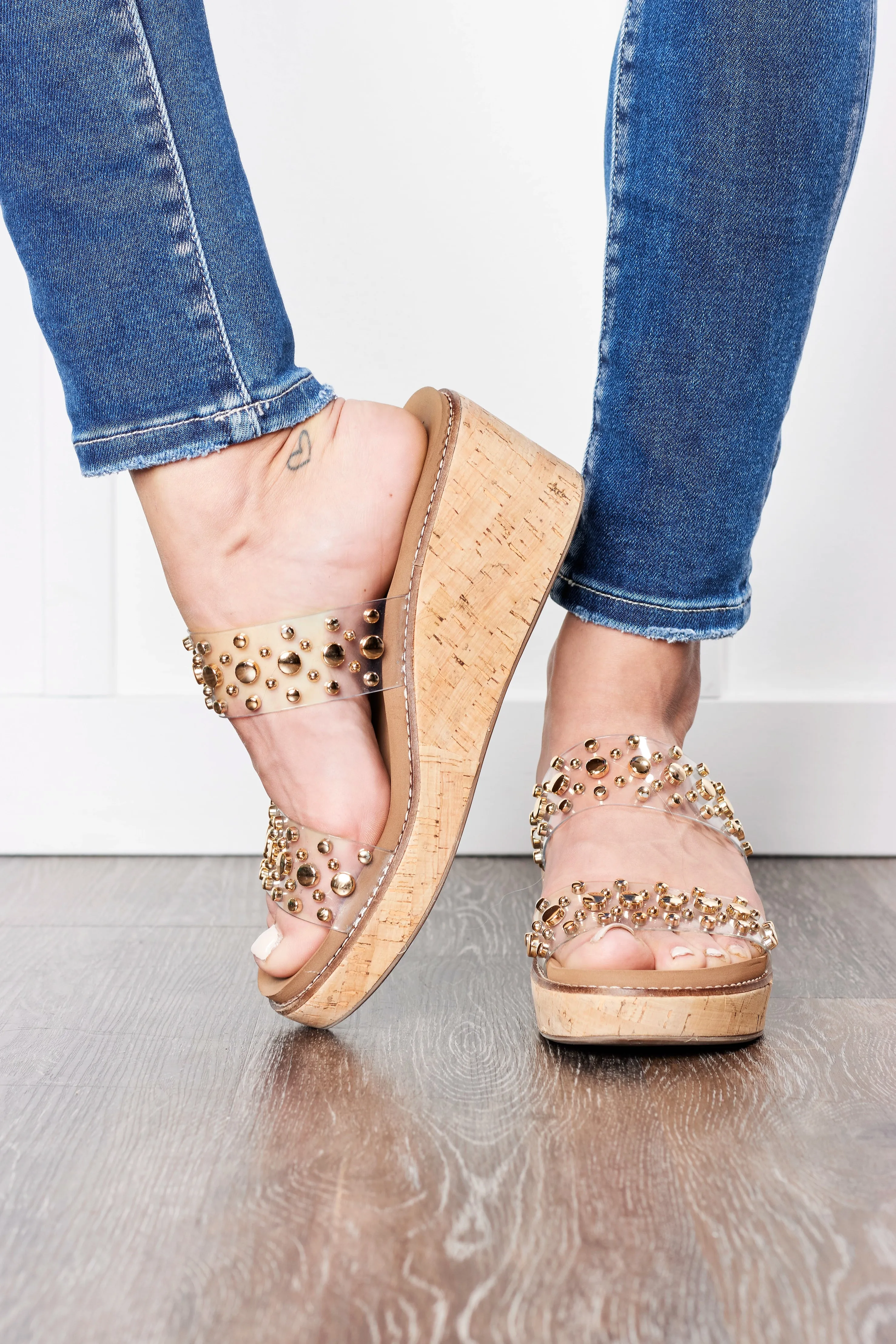 Corky's Bad Habit Women's Studded Strap Wedge Sandal