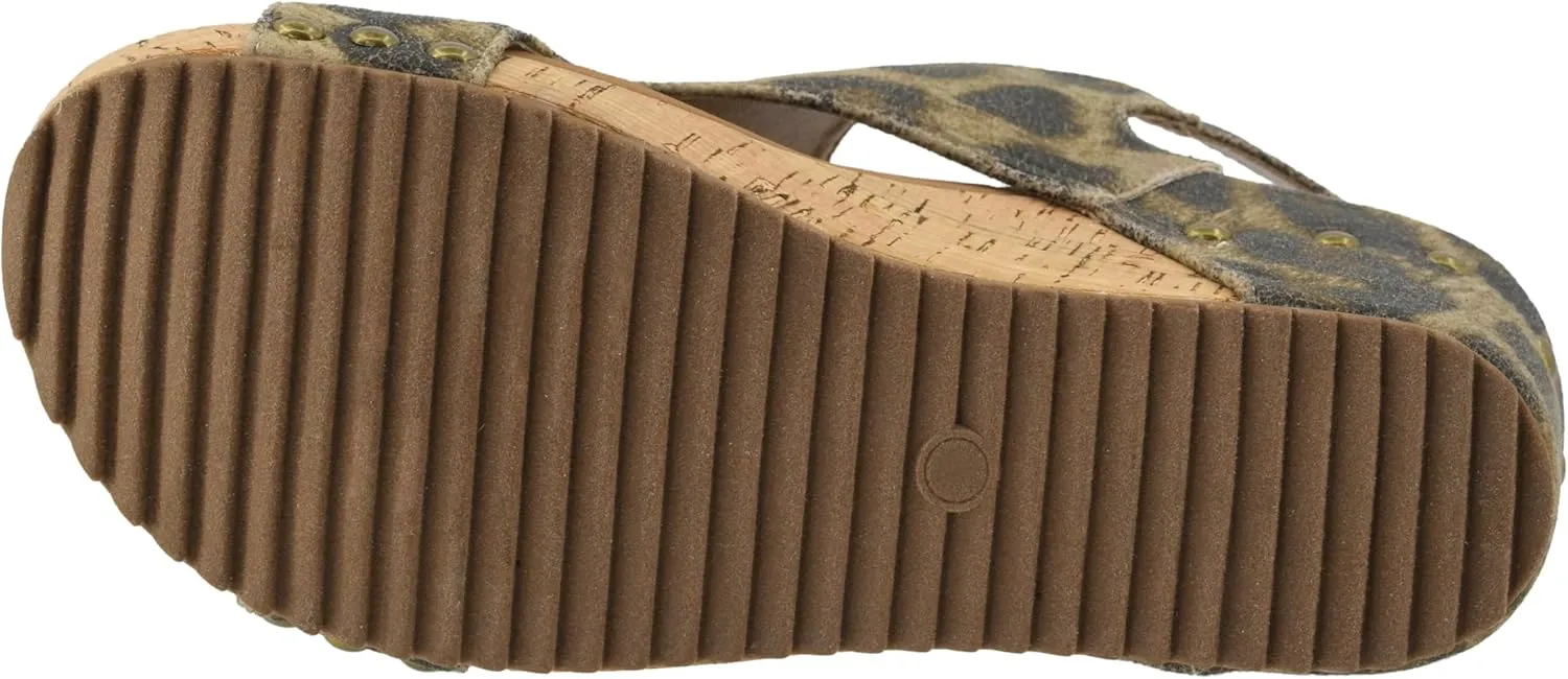 Corkys Footwear Womens Carley Wedges, Featuring Corkys EVA Foam Cushioned Insoles, A 2.5 Inch Heel, Lightweight For All Day Wear, And Hook And Loop Closure