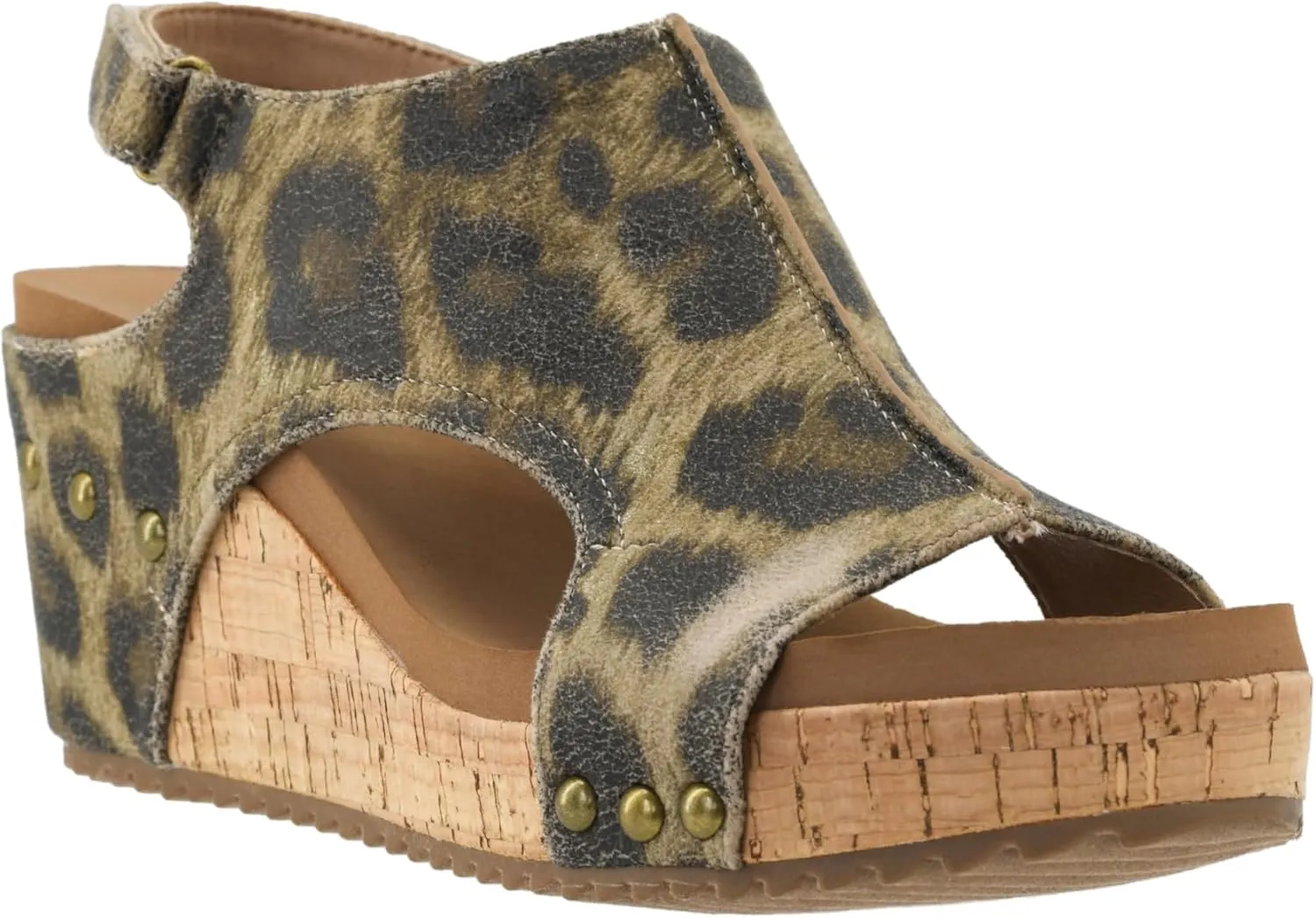 Corkys Footwear Womens Carley Wedges, Featuring Corkys EVA Foam Cushioned Insoles, A 2.5 Inch Heel, Lightweight For All Day Wear, And Hook And Loop Closure