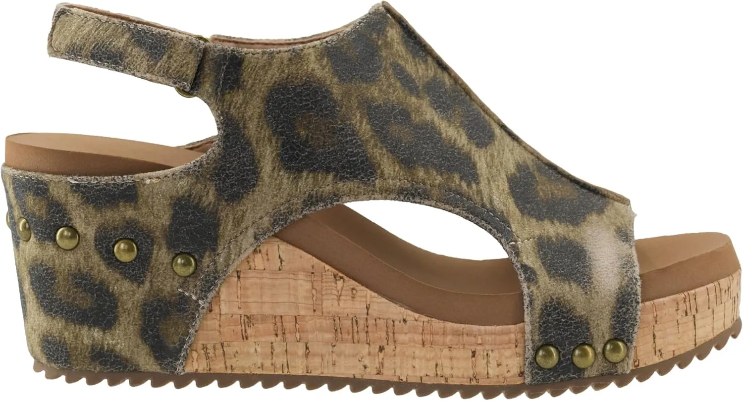Corkys Footwear Womens Carley Wedges, Featuring Corkys EVA Foam Cushioned Insoles, A 2.5 Inch Heel, Lightweight For All Day Wear, And Hook And Loop Closure