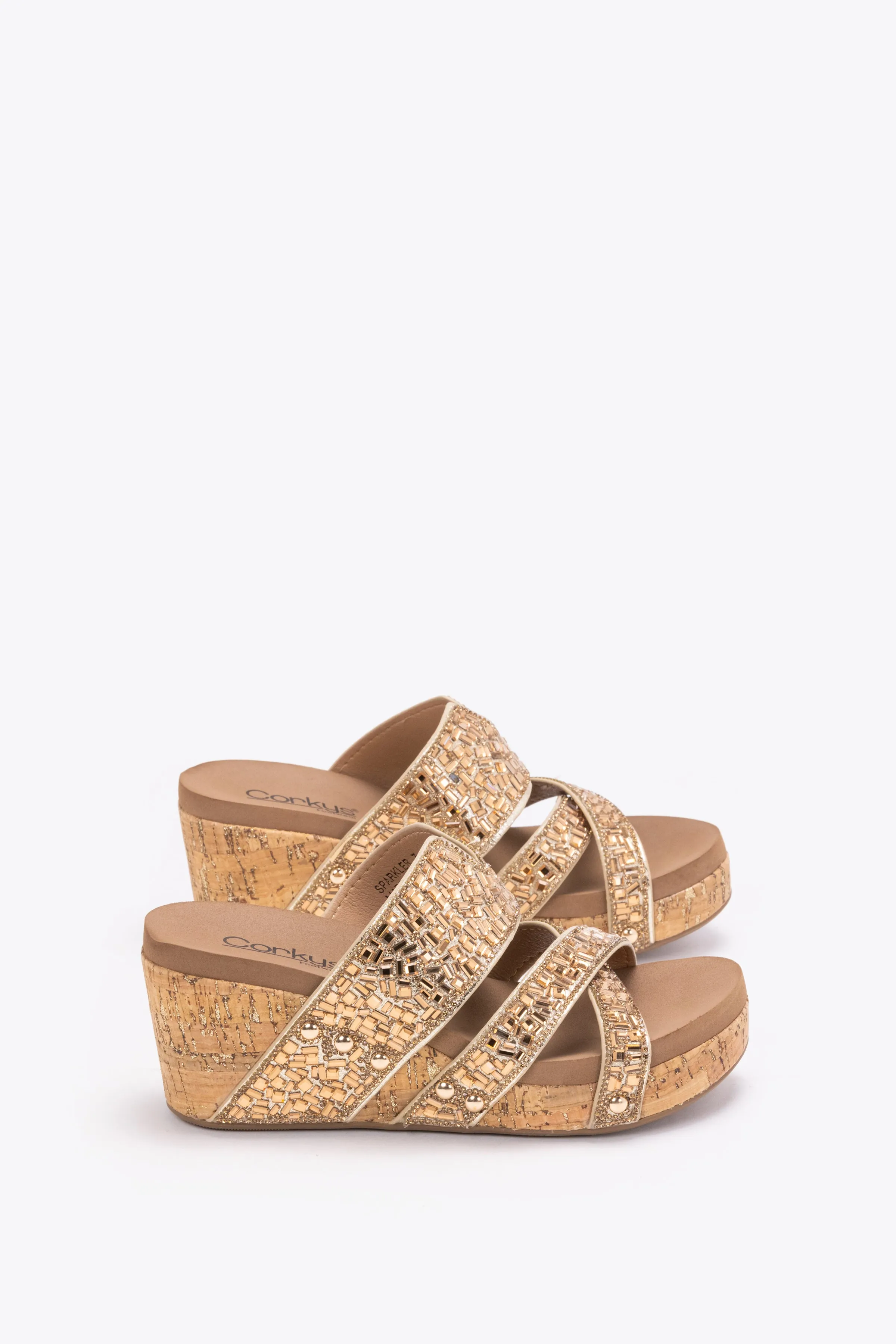 Corky's Sparkler Women's Glitter Cork Wedge