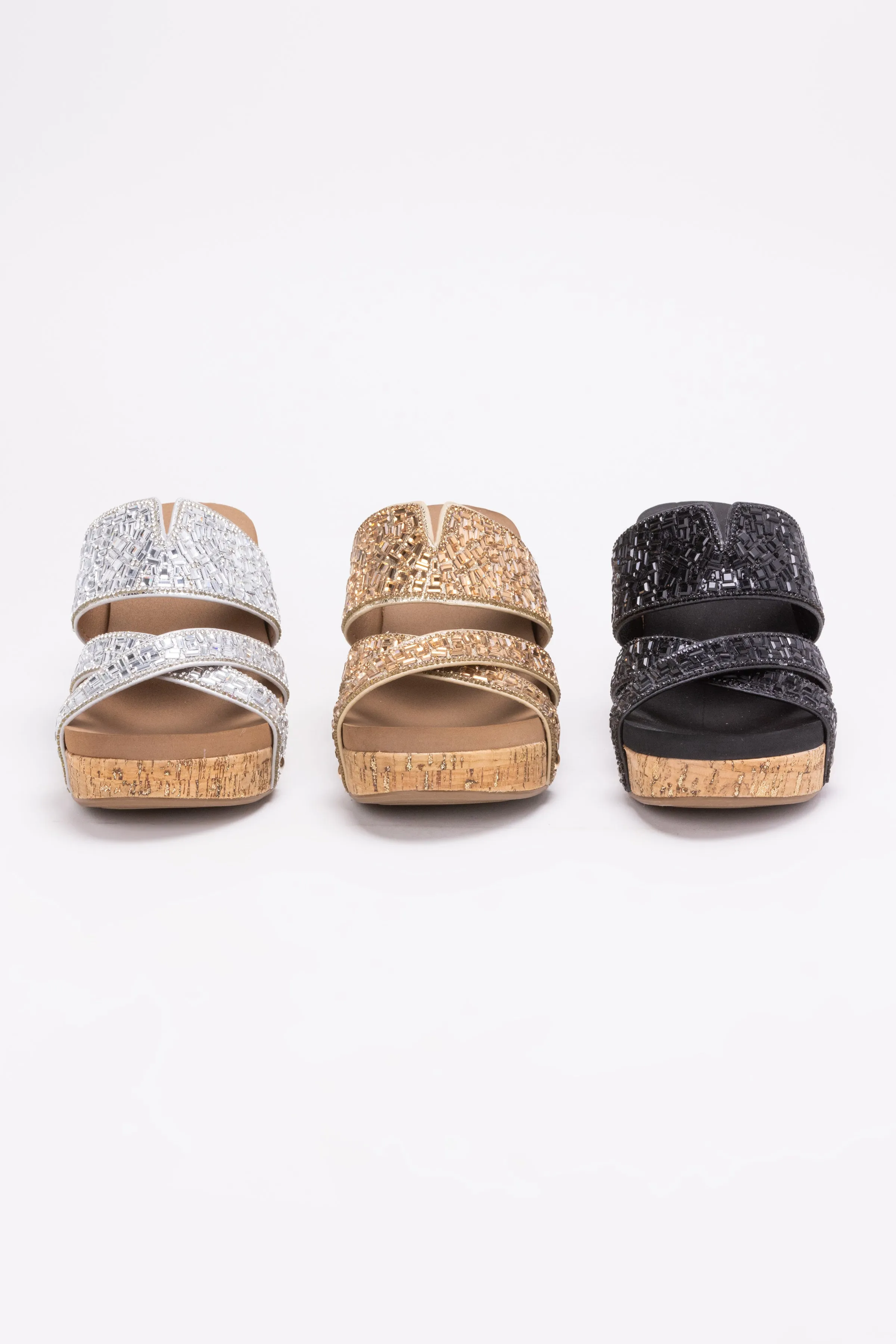 Corky's Sparkler Women's Glitter Cork Wedge