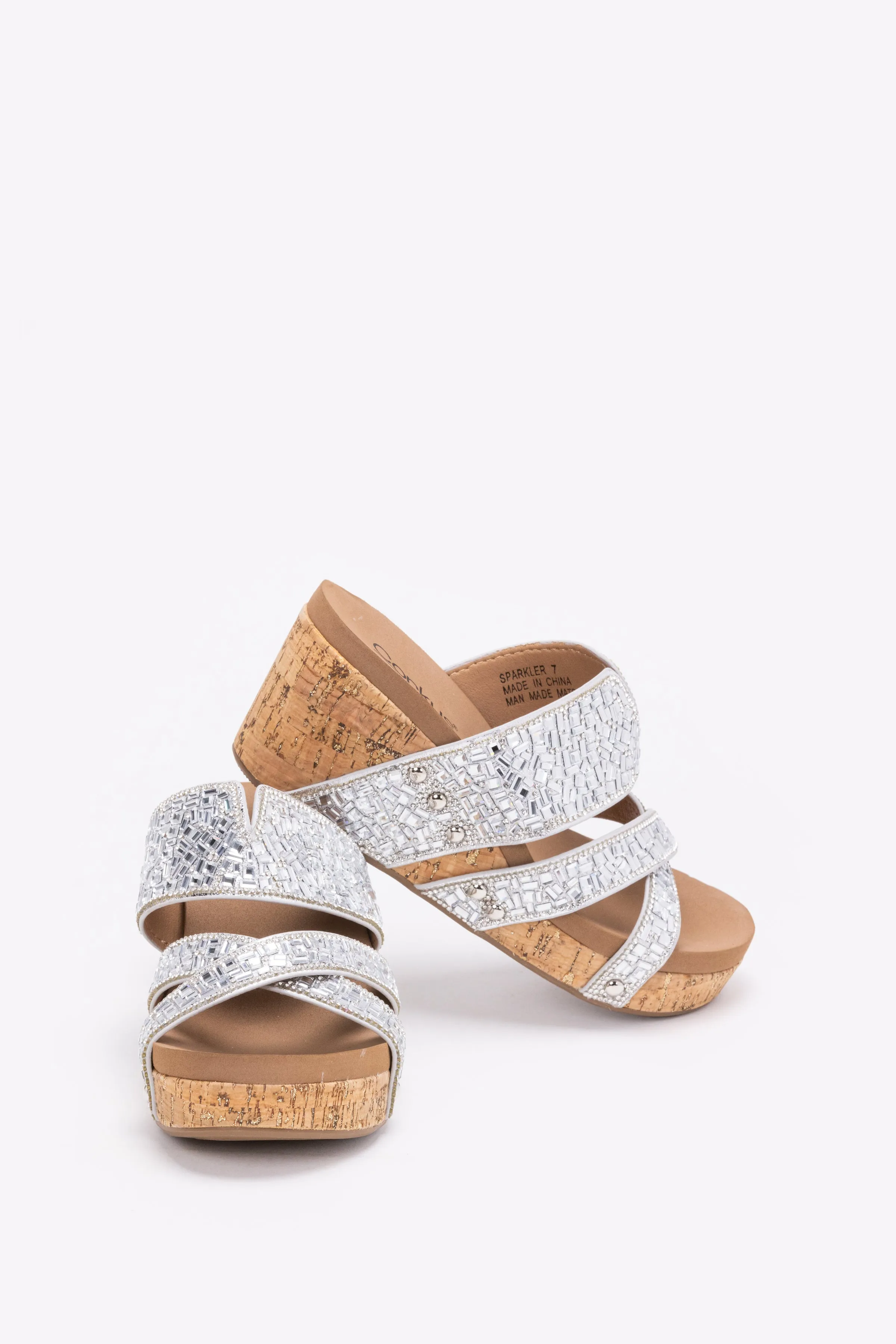 Corky's Sparkler Women's Glitter Cork Wedge