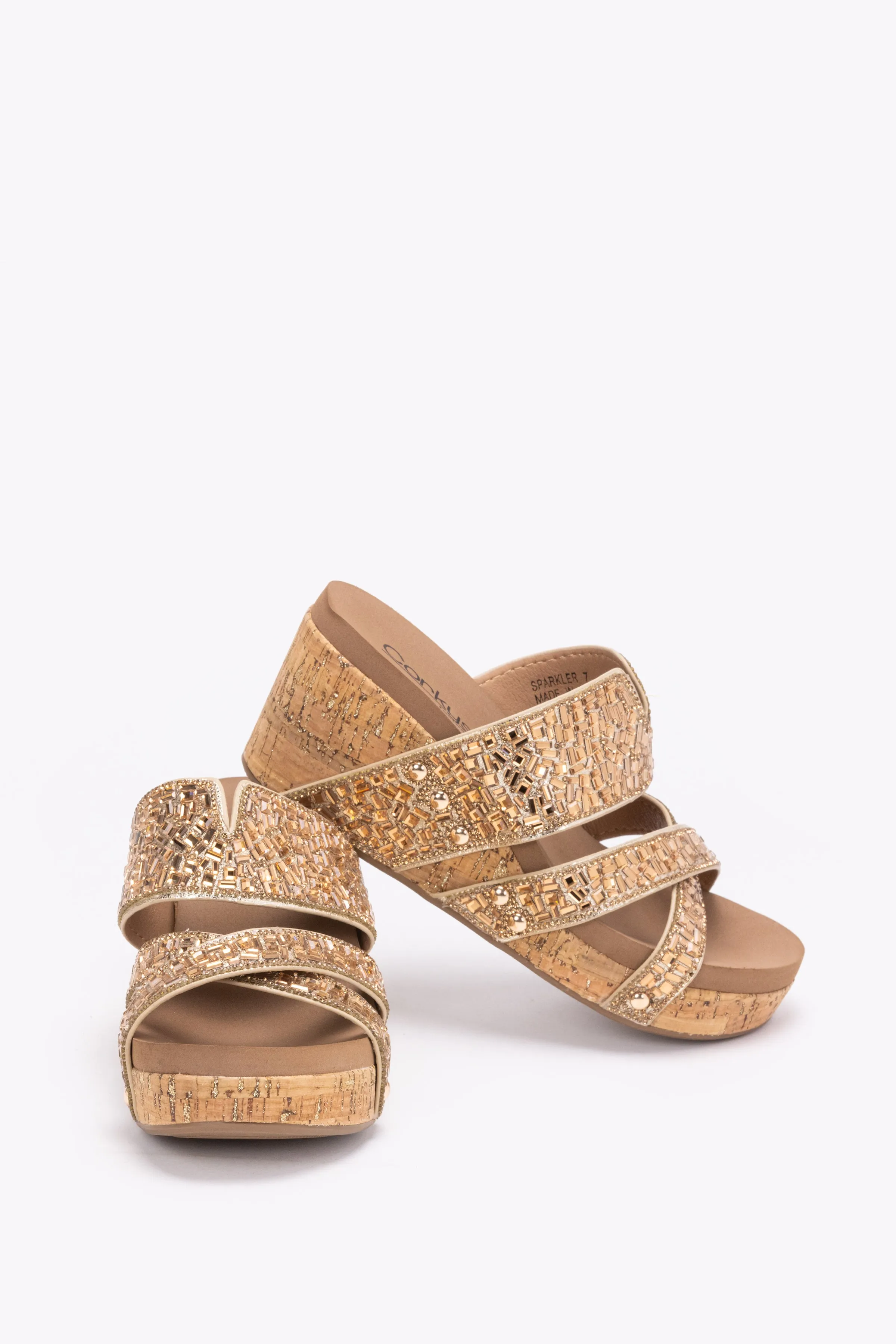 Corky's Sparkler Women's Glitter Cork Wedge