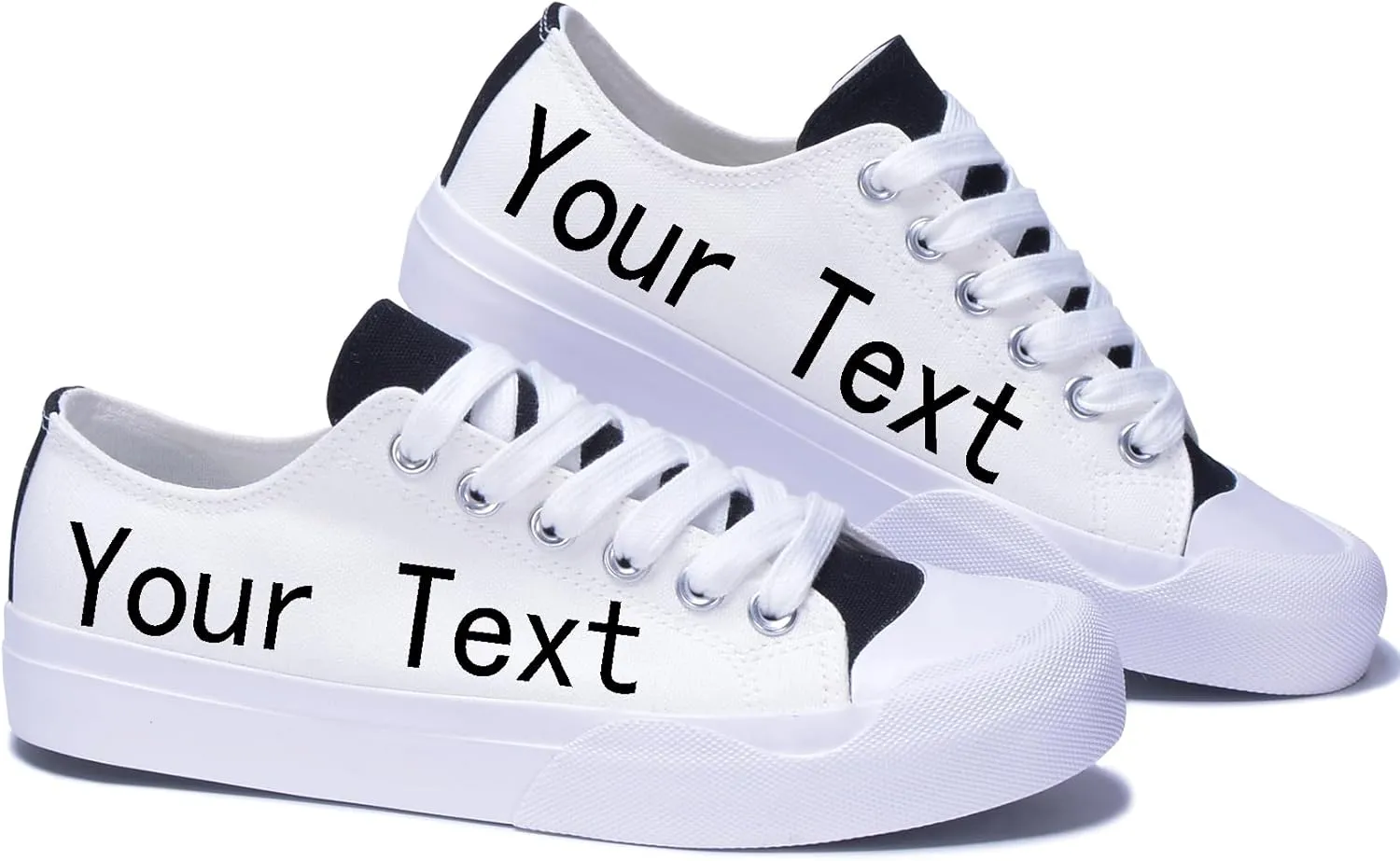 Custom Men's Canvas Low Top Fashion Sneaker Customized Personalized Cosplay Design with Photo Lace-up Classic Casual Shoes for Women Gift