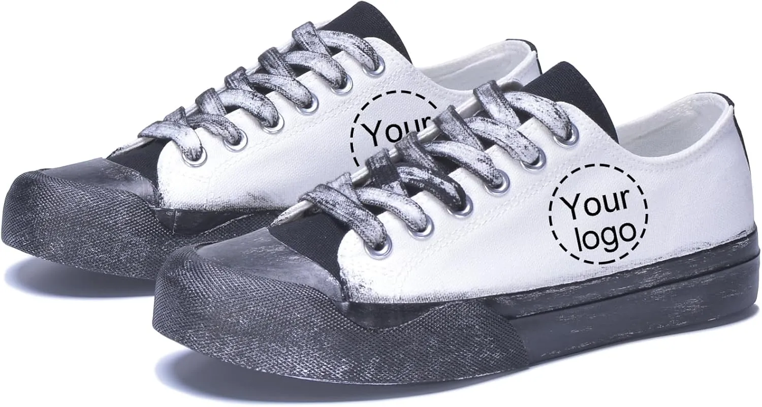 Custom Men's Canvas Low Top Fashion Sneaker Customized Personalized Cosplay Design with Photo Lace-up Classic Casual Shoes for Women Gift