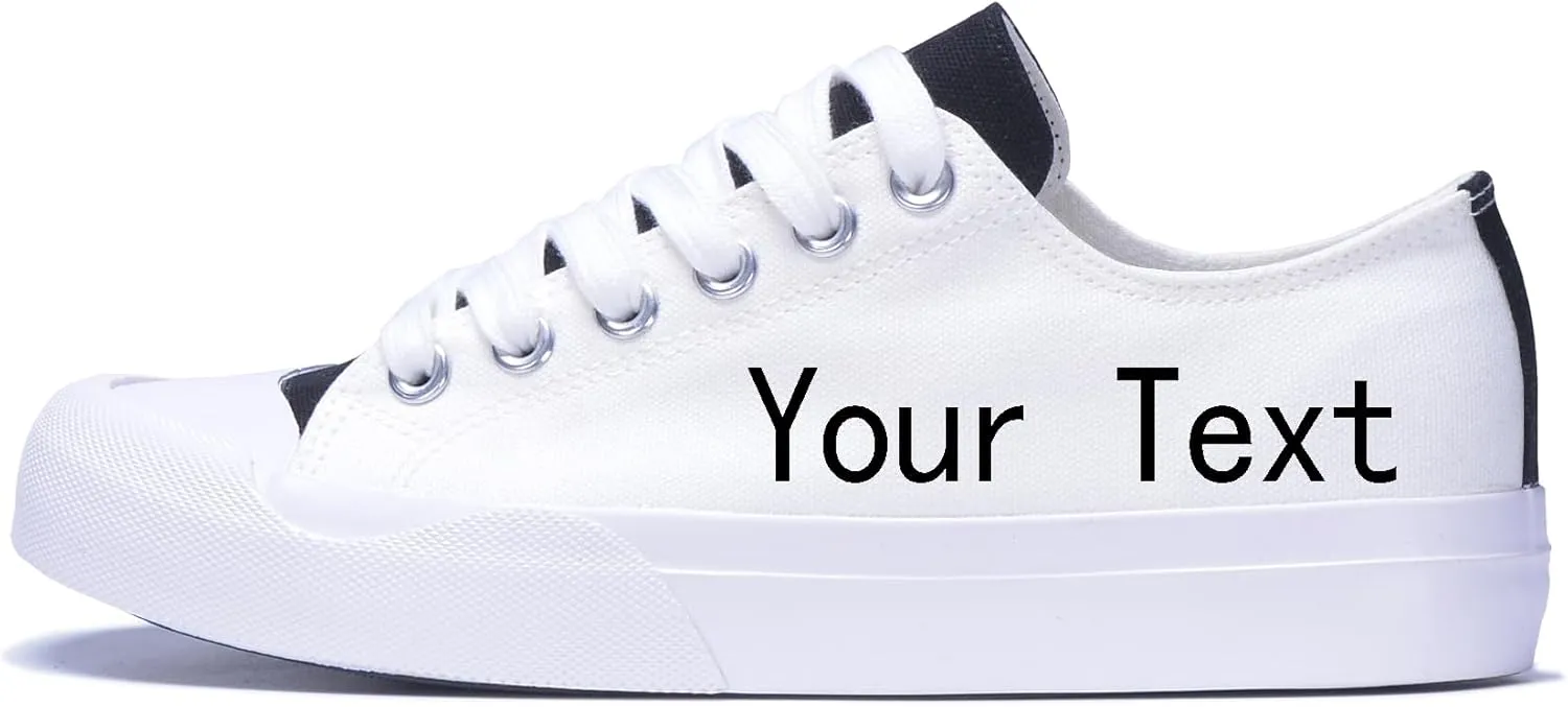 Custom Men's Canvas Low Top Fashion Sneaker Customized Personalized Cosplay Design with Photo Lace-up Classic Casual Shoes for Women Gift