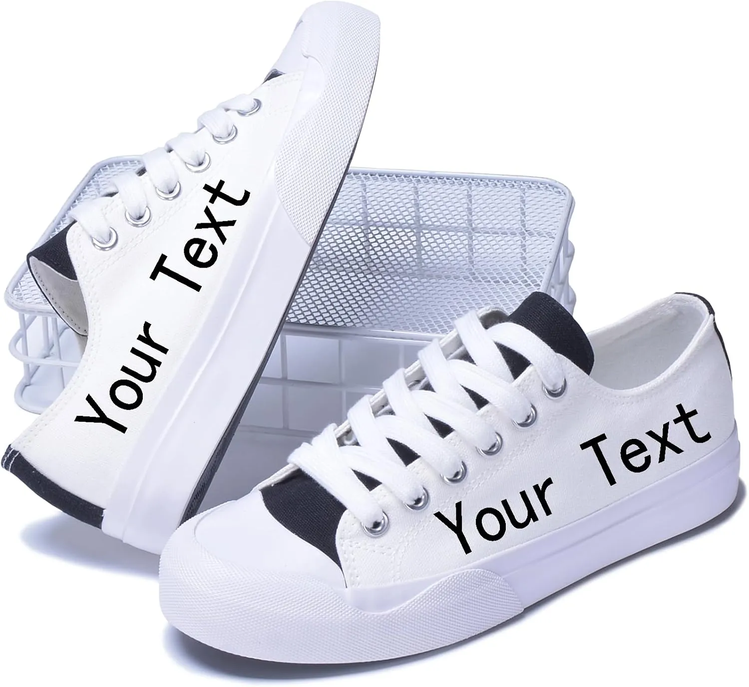 Custom Men's Canvas Low Top Fashion Sneaker Customized Personalized Cosplay Design with Photo Lace-up Classic Casual Shoes for Women Gift