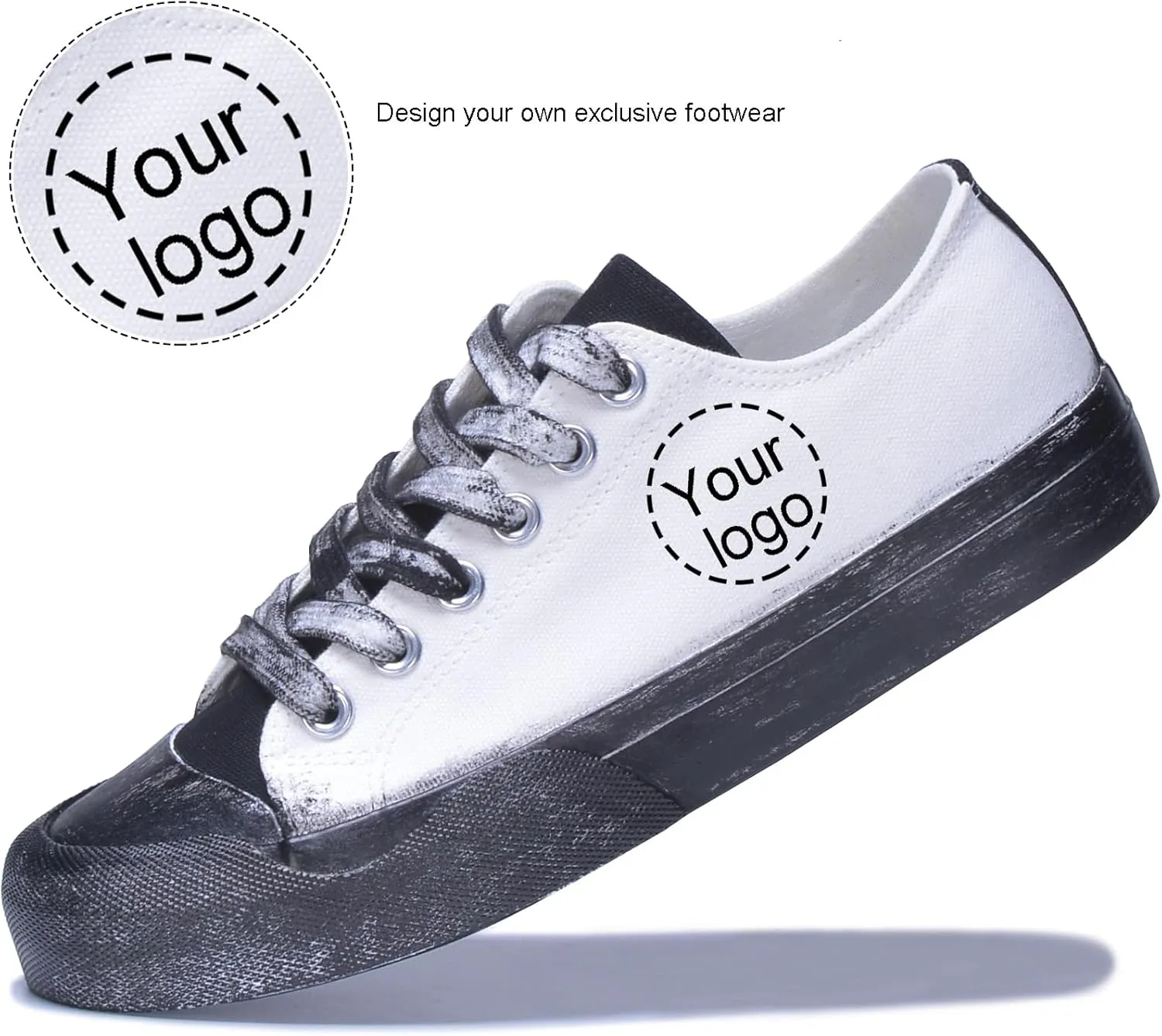 Custom Men's Canvas Low Top Fashion Sneaker Customized Personalized Cosplay Design with Photo Lace-up Classic Casual Shoes for Women Gift