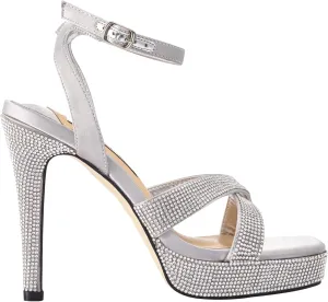 Daisy Rhinestone Heel Platform Sandal