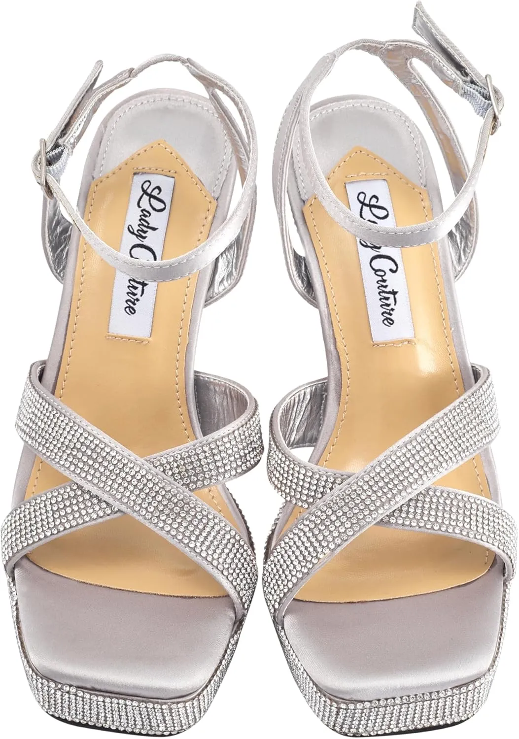 Daisy Rhinestone Heel Platform Sandal