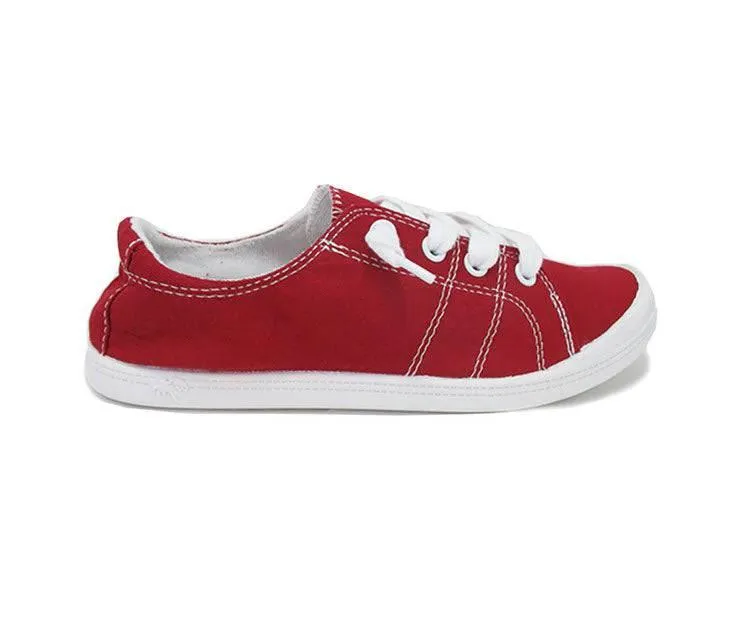 Dallas Red Canvas Sneakers