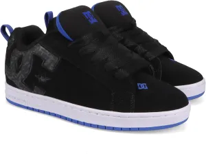 DC Men's Court Graffik Skate Shoe, Black/Blue, 13