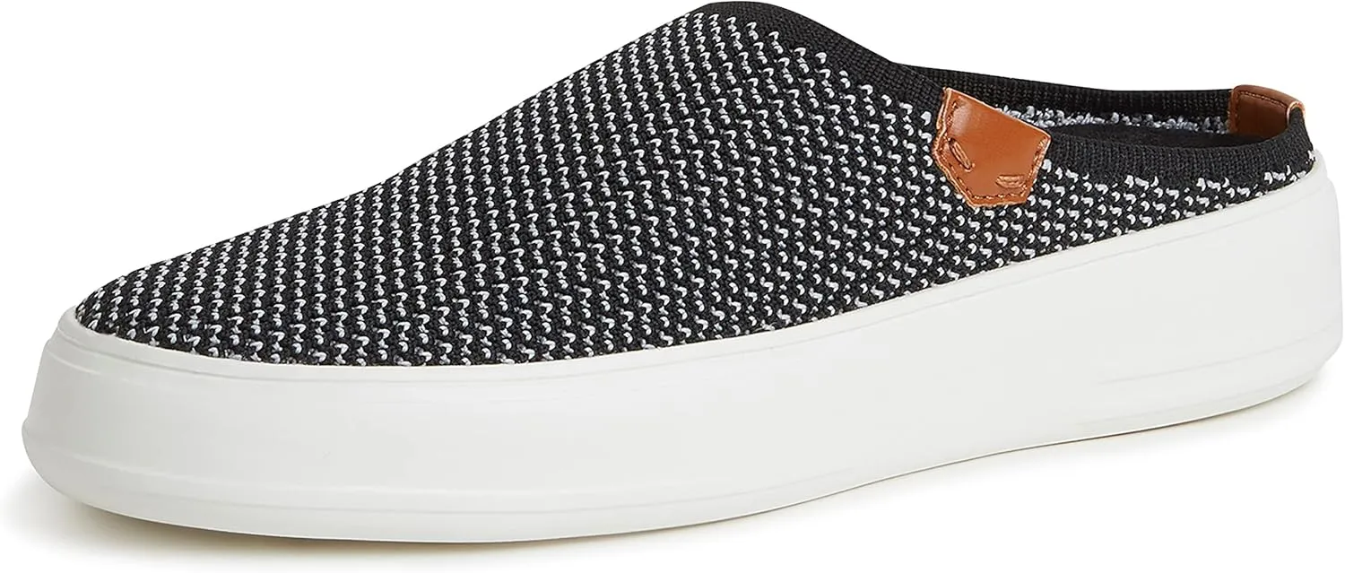 Dearfoams Women's Annie Sneaker, Black, 7.5
