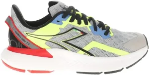 Diadora Boys Mythos Volo 3 Lace Up Sneakers Shoes Casual - Black, Grey, Red, Yellow - Size 2 M