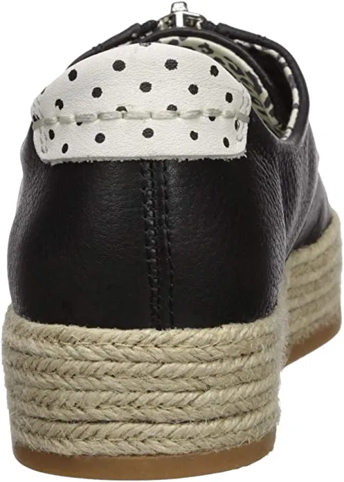 Dolce Vita Women's TRAE Sneaker, Black Leather, 6.5 M US