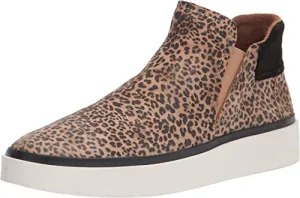 Dolce Vita Women's Vinni Sneaker, TAN/Black Dusted Leopard Suede, 10