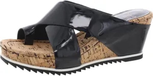 Donald J. Pliner Womens Toe Loop Cork Wedge Sandals