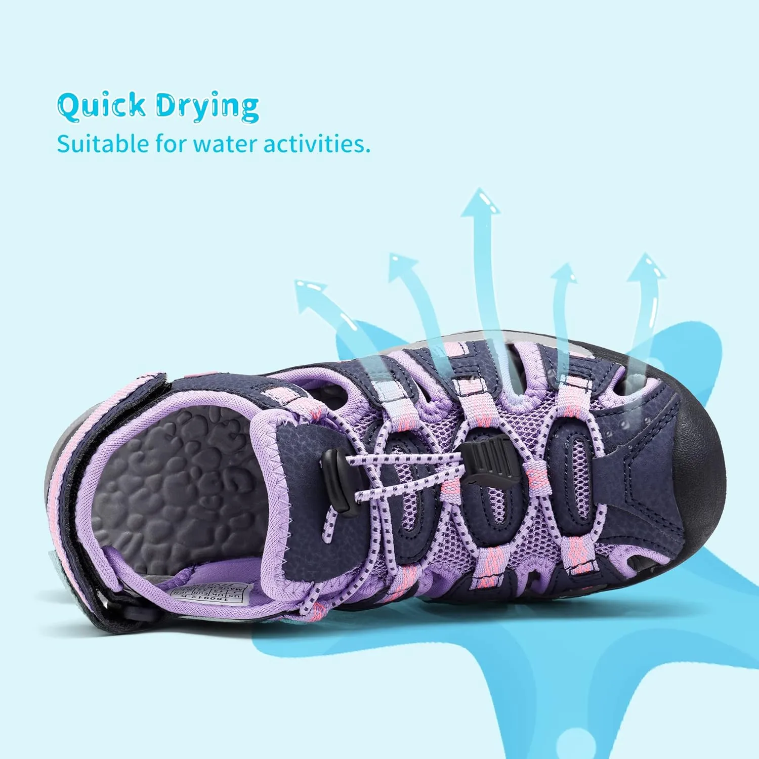 DREAM PAIRS Boys Girls Summer Outdoor Athletic Sport Sandals Walking Hiking Hook and Loop Adjustable Multicolor for Toddler/Little/Big Kids