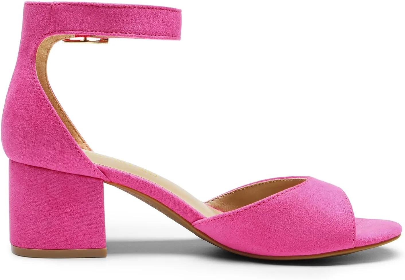 DREAM PAIRS Womens Chunkle Low Heel Pump Ankle Strap Dress Sandal