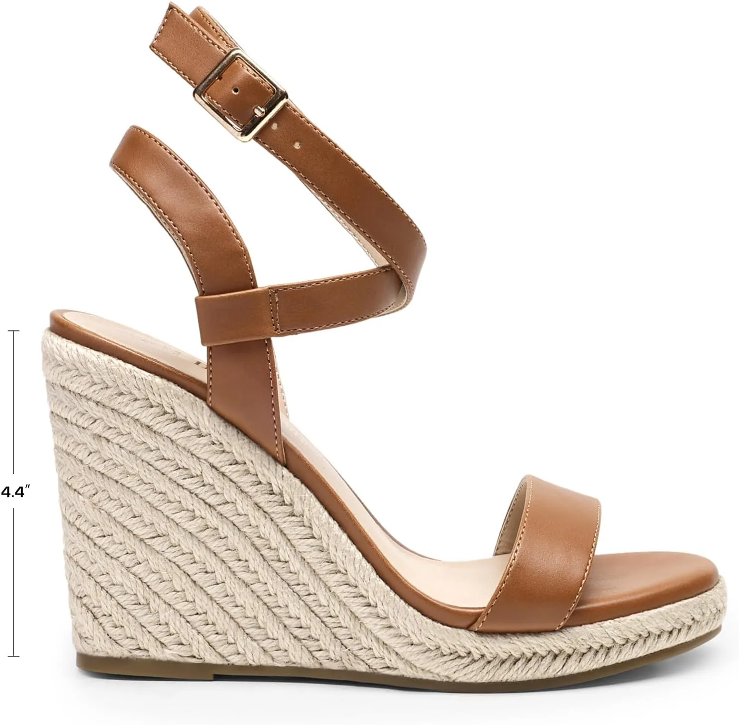 DREAM PAIRS Womens Open Toe Espadrilles Dressy Platform Sandals Buckle Ankle Strap Stylish Wedges Sandals