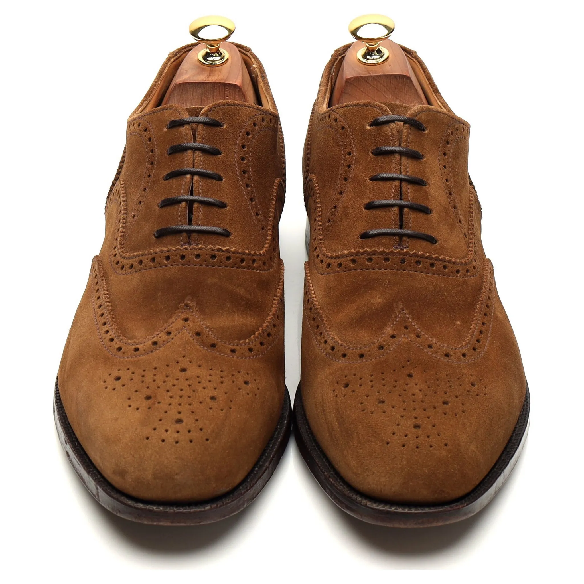 'Dulwich' Snuff Brown Suede Oxford Brogues UK 10.5 F