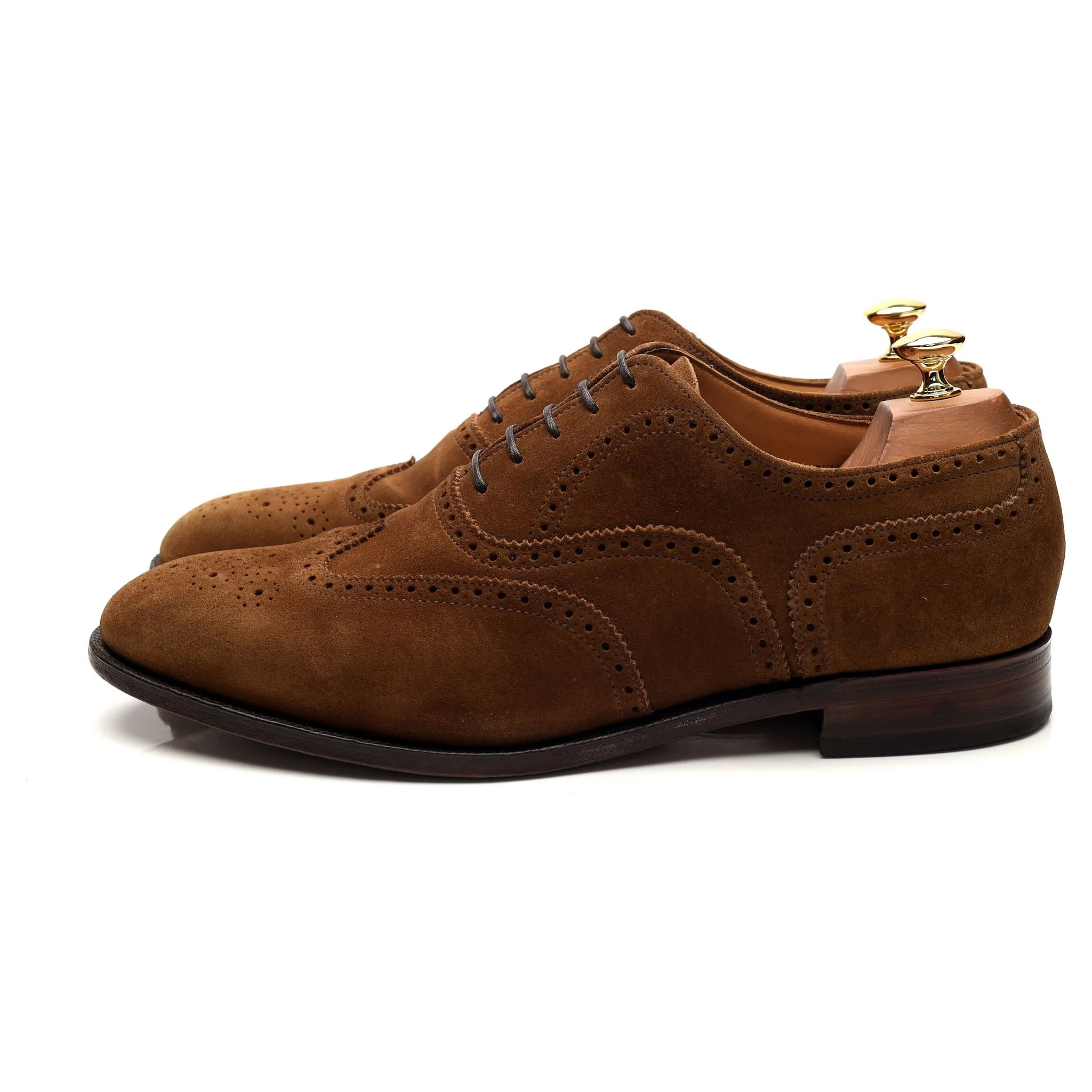 'Dulwich' Snuff Brown Suede Oxford Brogues UK 10.5 F