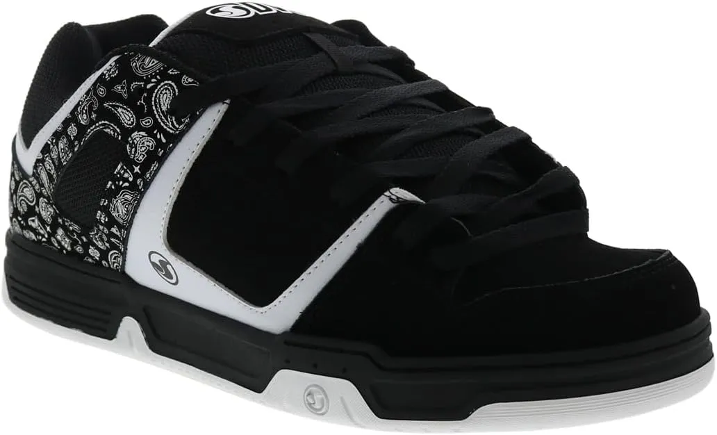 DVS Men's Remix Skate Shoe, Black White Pink, 10