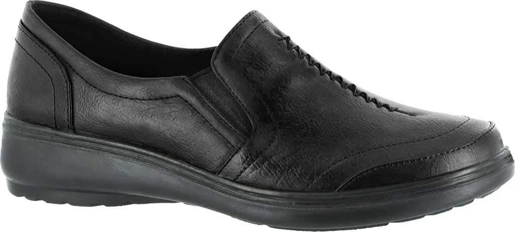 Easy Street Women's Ultimate Sneaker, Black, 7 X-Wide