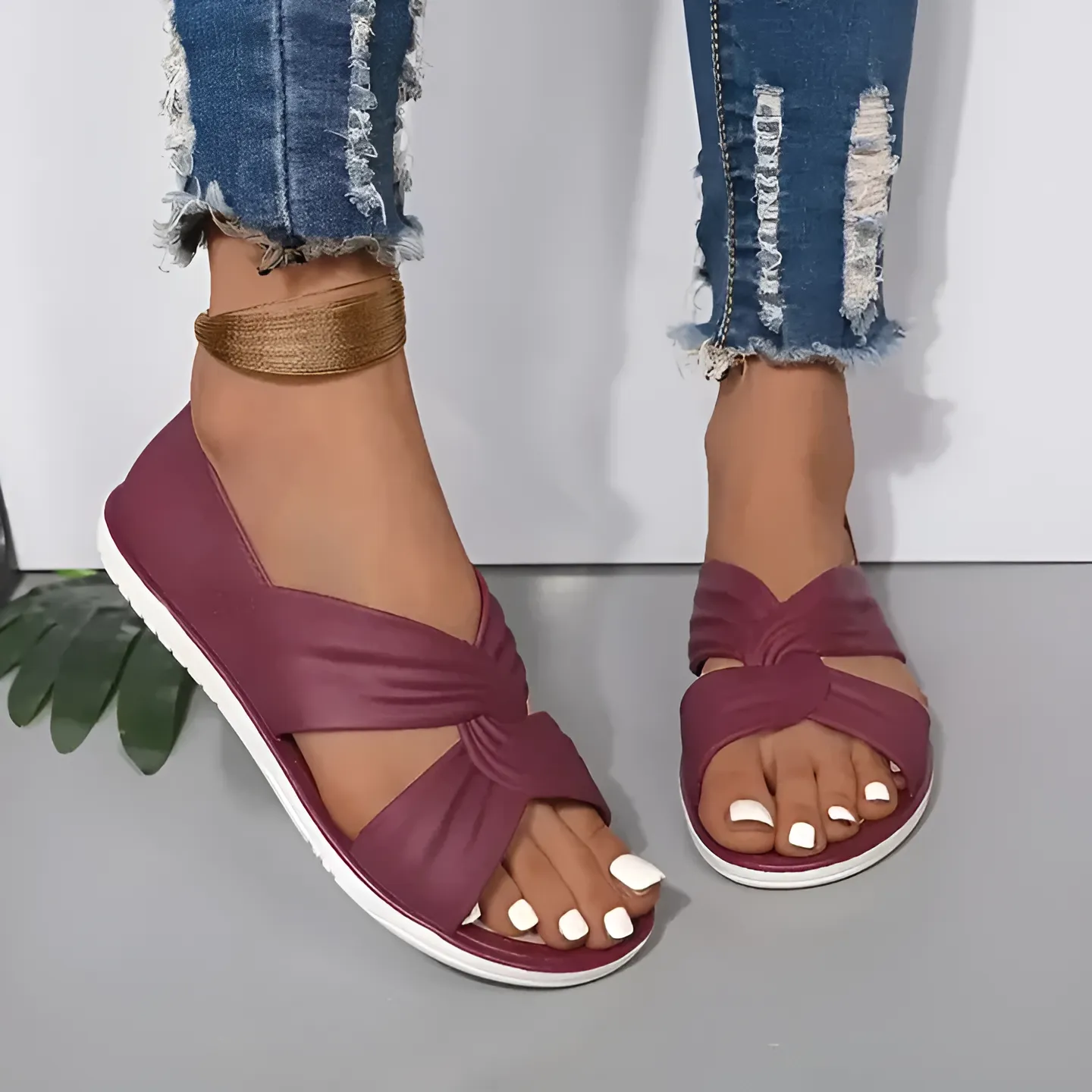 Eleanor - Bow Tie Slip-On Sandal