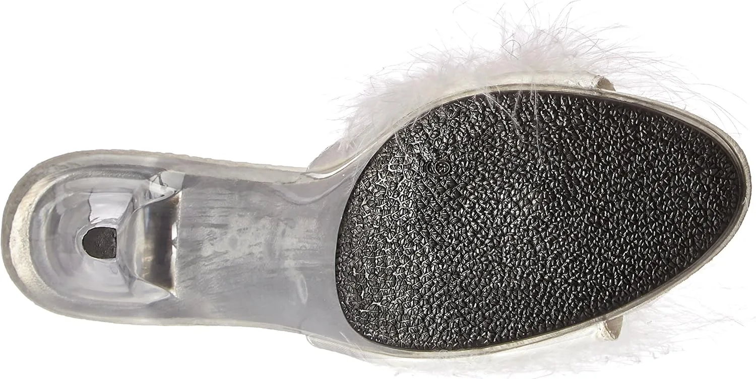 Ellie Shoes 4" Heel Maribou Slippers