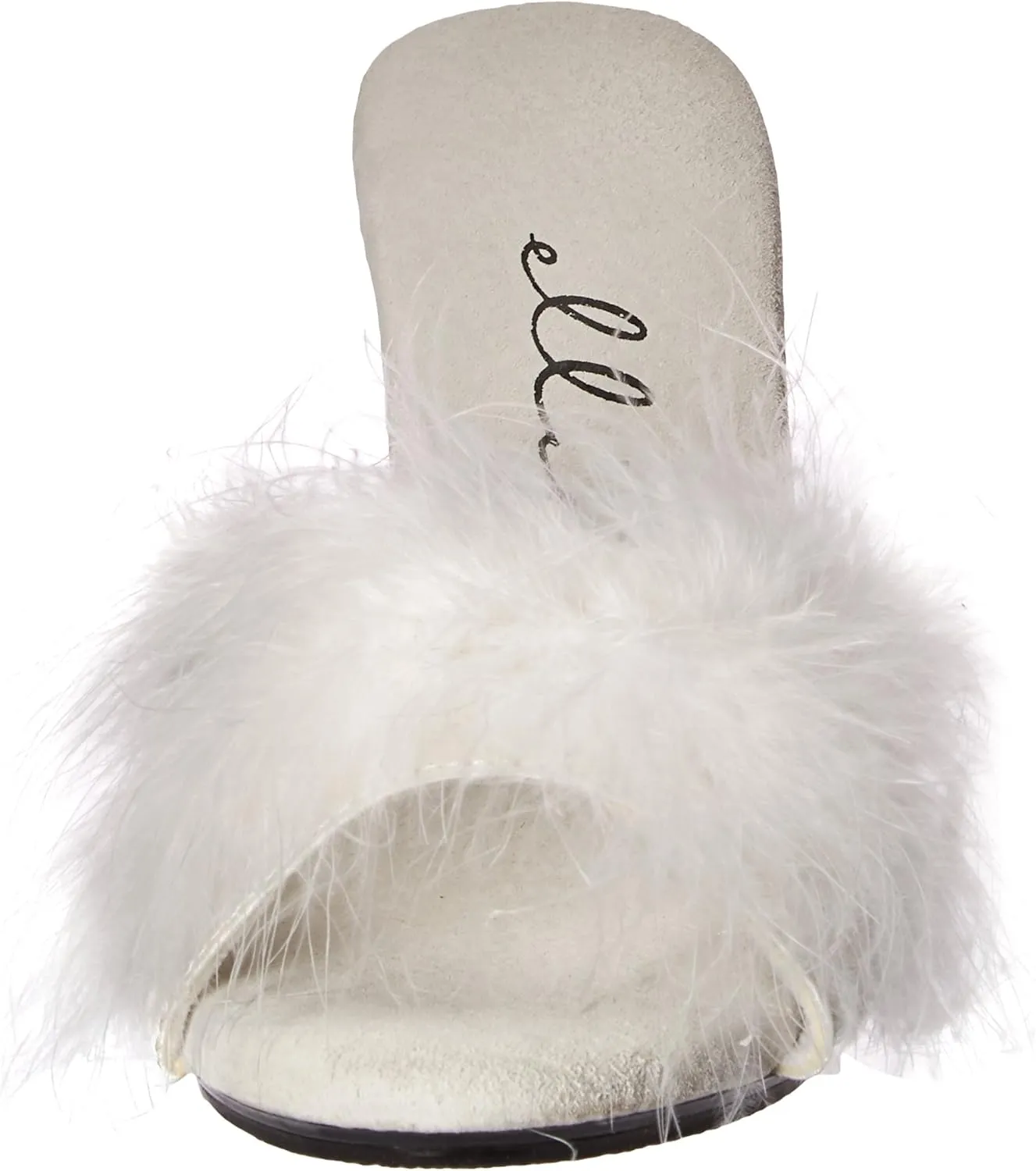 Ellie Shoes 4" Heel Maribou Slippers